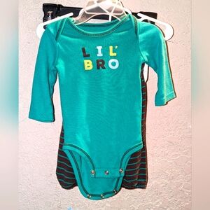 "LIL' BRO" pant outfit 0-3 months